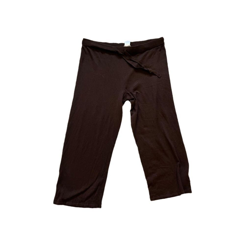 cashmere blend wide leg pants Size XL Brown Loungewear Cozy Minimalist